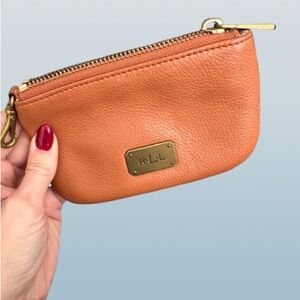 RLL Tan Leather Coin Purse
